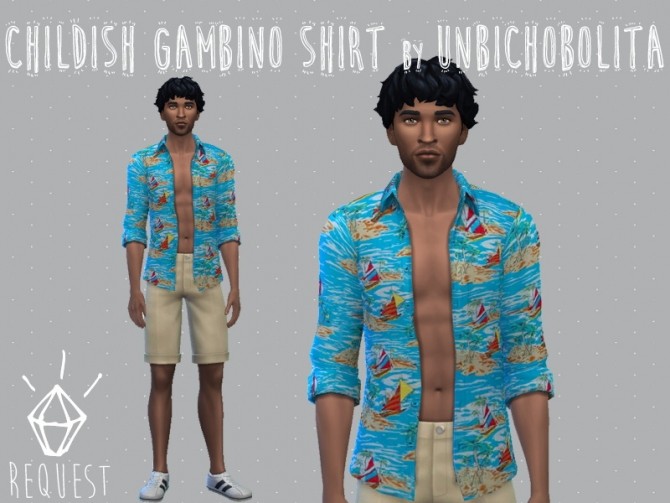 Childish Gambino shirt at Un bichobolita » Sims 4 Updates