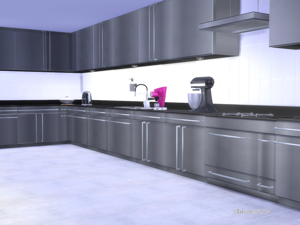 Sims 4 Stainless Steel Kitchen by ShinoKCR at TSR
