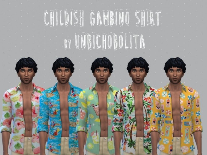 Sims 4 Childish Gambino shirt at Un bichobolita