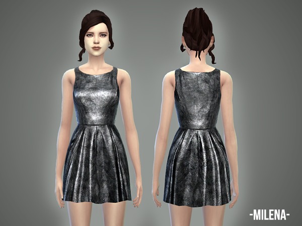 Sims 4 Milena dress by April at TSR