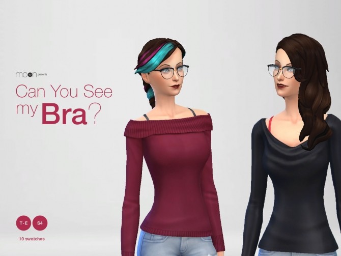 Sims 4 Can You See my Bra? Accessory Conversion by MoonCCs at Mod The Sims