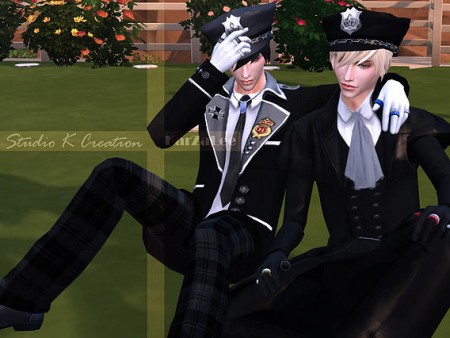 Black Cross Uniform at Studio K-Creation » Sims 4 Updates