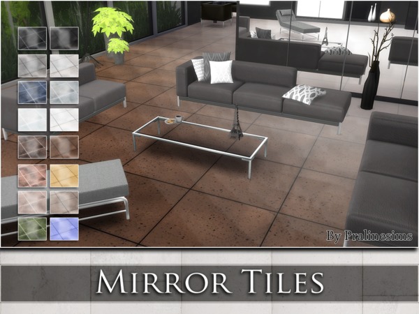 Sims 4 Mirror Tiles by Pralinesims at TSR