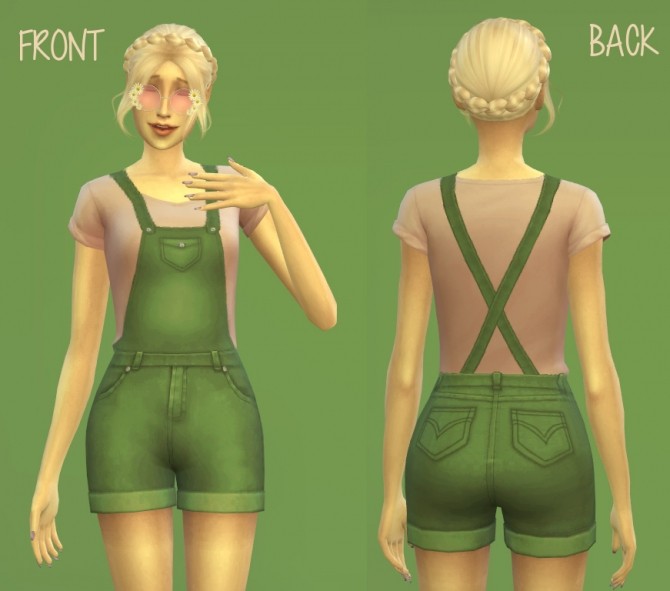 Sims 4 Short overalls by Amylet at Mod The Sims
