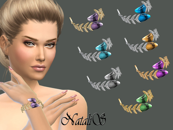 Sims 4 Fish bone bracelet by NataliS at TSR