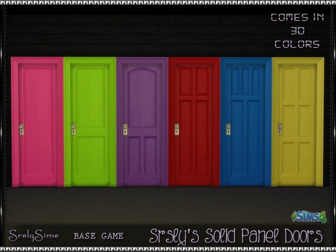 Sims 4 Solid Panel Doors at SrslySims
