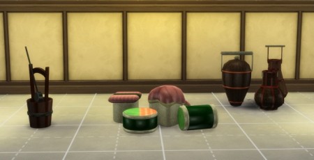 Japanese Inspired Living Set Conversion by EmpathLunabella at Mod The Sims