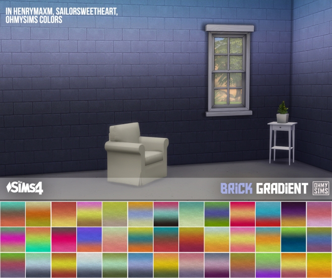 3 Sets Of Brick Wallpaper At Oh My Sims 4 Sims 4 Updates