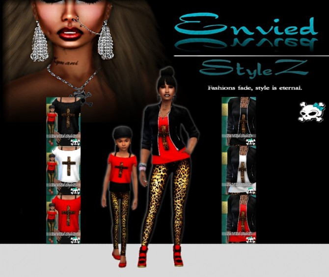 Sims 4 CnC Leggings and Top by MzEnvy20 at Mod The Sims