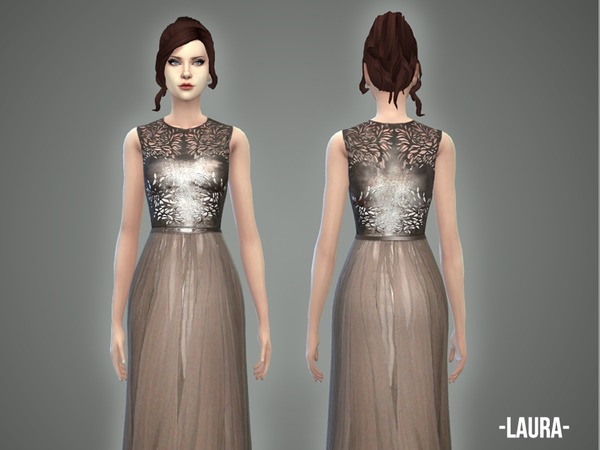 Sims 4 Laura gown by April at TSR
