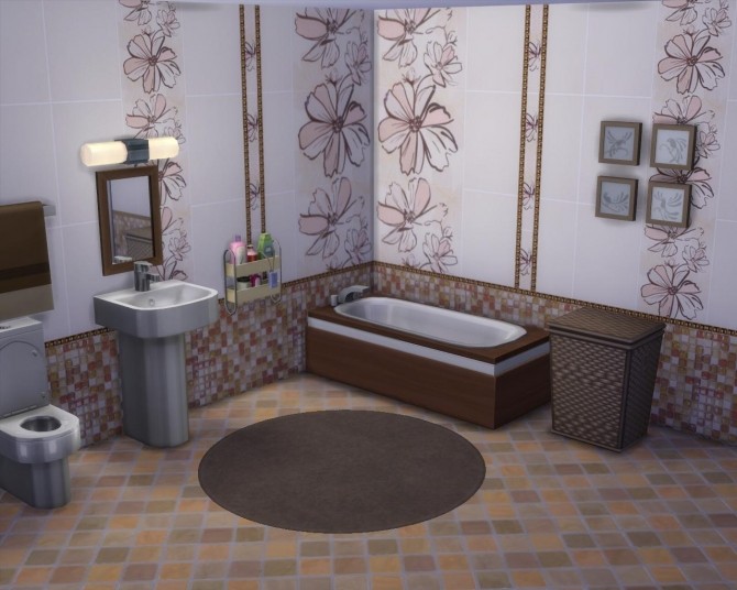 Sims 4 Elegant flowers tile set by AdeLanaSP at Mod The Sims