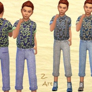 Rolled Sleeves Open Shirt by Bill Sims at TSR » Sims 4 Updates