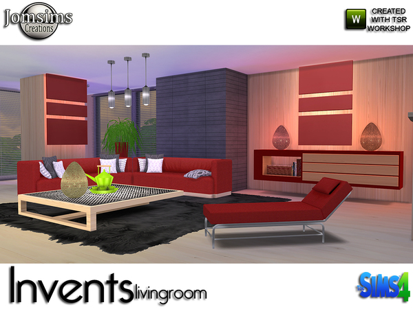 Sims 4 Invents Living Room by jomsims at TSR