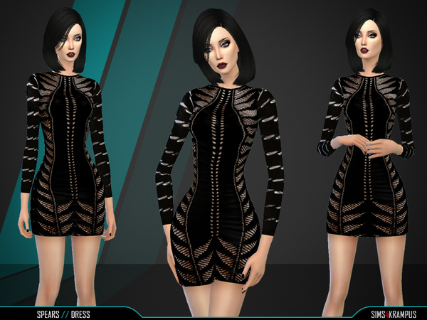 Sims 4 Spears Dress by SIms4Krampus at TSR