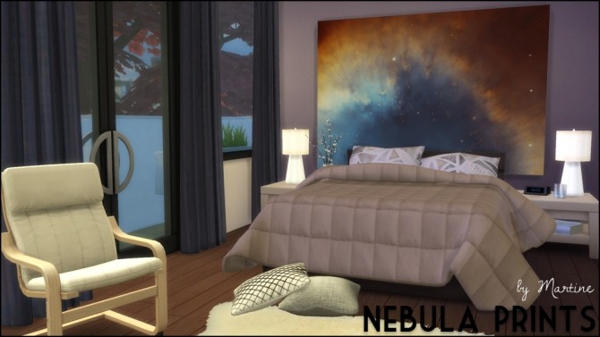 Sims 4 Nebula prints at Martine’s Simblr