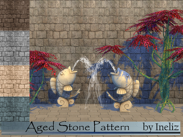 Sims 4 Aged Stone Pattern by Ineliz at TSR