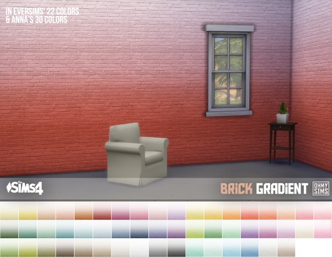 Sims 4 3 sets of brick wallpaper at Oh My Sims 4
