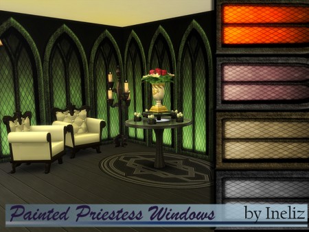 Painted Priestess Windows by Ineliz at TSR » Sims 4 Updates