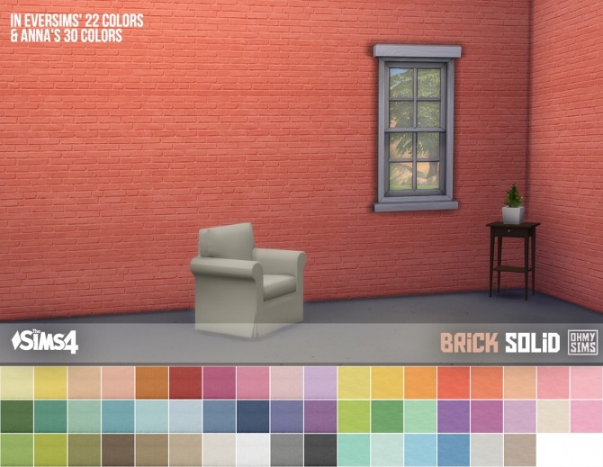Sims 4 3 sets of brick wallpaper at Oh My Sims 4