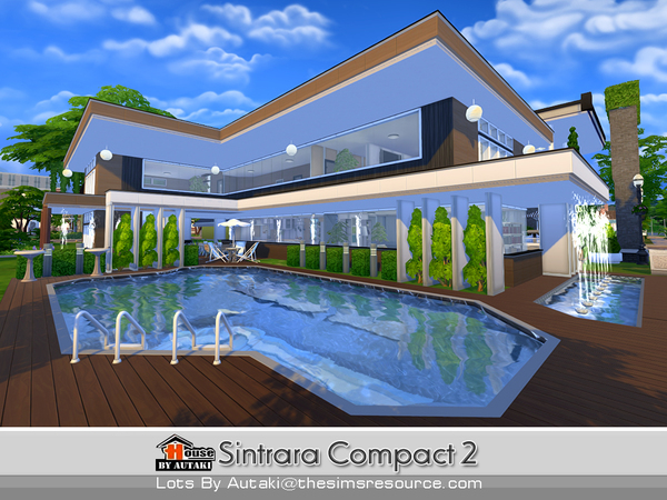 Sims 4 Sintrara Compact 2 house by autaki at TSR