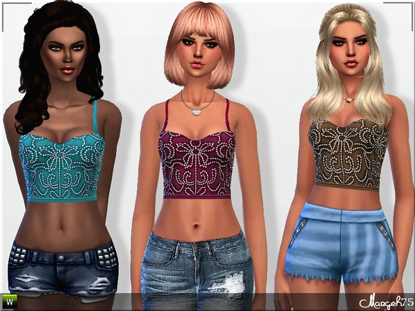Sims 4 S4 Paloma Tops by Margeh 75 at TSR