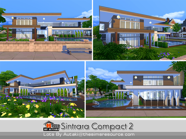 Sims 4 Sintrara Compact 2 house by autaki at TSR
