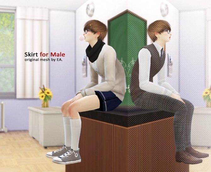 Sims 4 Skirt for male at Imadako
