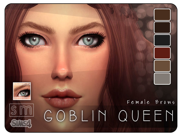 Sims 4 Goblin Queen Realistic Brows by Screaming Mustard at TSR