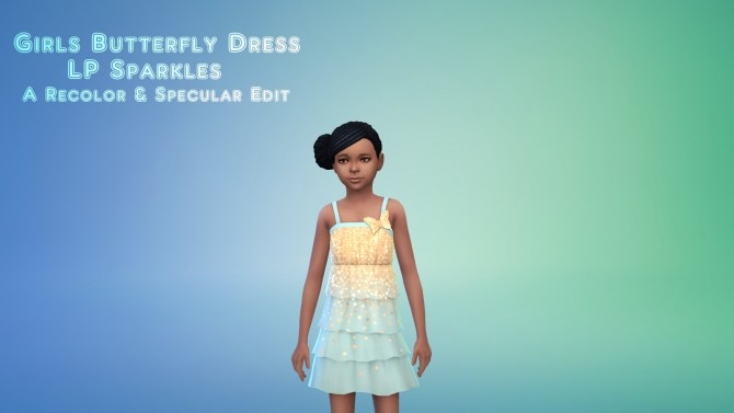 Sims 4 Girls Butterfly Dress LP Sparkles by VentusMatt at Mod The Sims