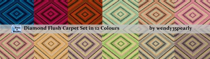 Sims 4 Diamond Flush Carpet Set by wendy35pearly at Mod The Sims