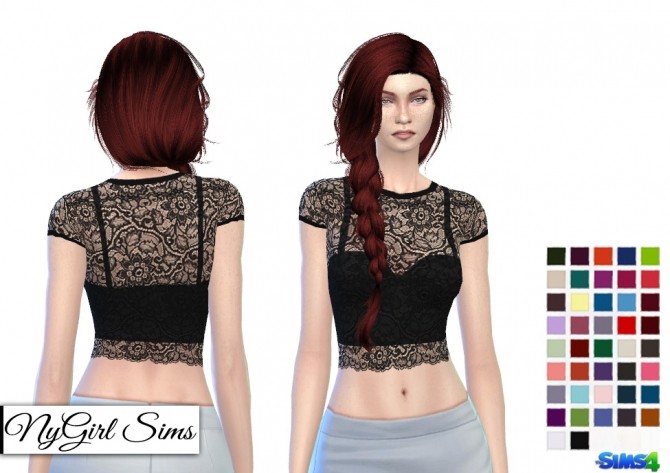 Sims 4 Sheer Lace Crop Top at NyGirl Sims