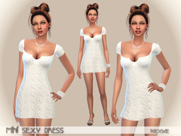 Sims 4 Mini Dress by Paogae at TSR
