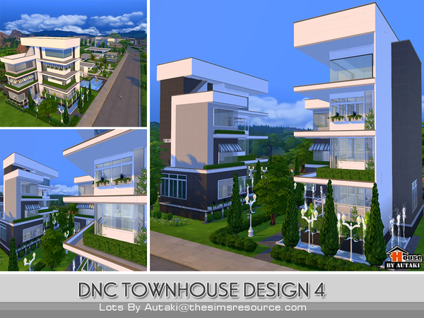 Sims 4 DNC Townhouse Design 4 by autaki at TSR