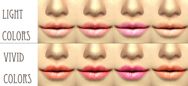 Sims 4 Lips set 01 natural & vivid at ChiisSims – Chocolatte Sims