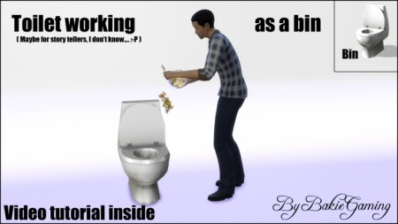 Toilet working as a Bin (Tutorial item) by Bakie at Mod The Sims