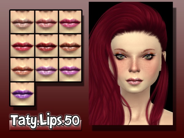 Sims 4 Taty Lips 50 by tatygagg at TSR