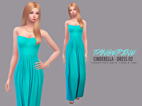Sims 4 Cinderella dress by tangerine at Sims Fans
