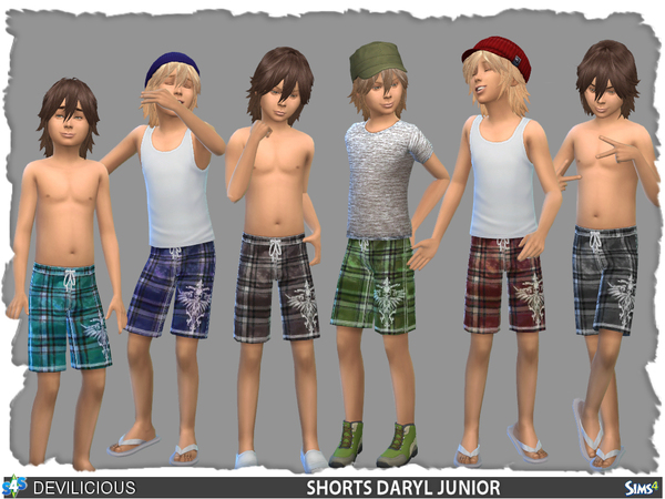 Sims 4 Shorts/Bermuda Daryl Junior by Devilicious at TSR