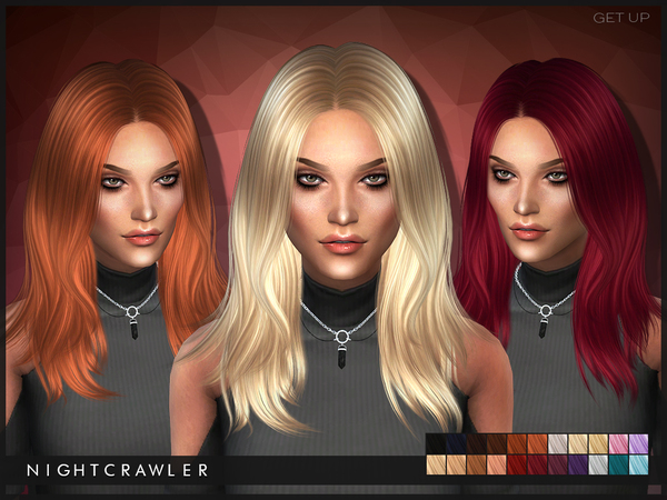 Sims 4 GetUp hair by Nightcrawler at TSR