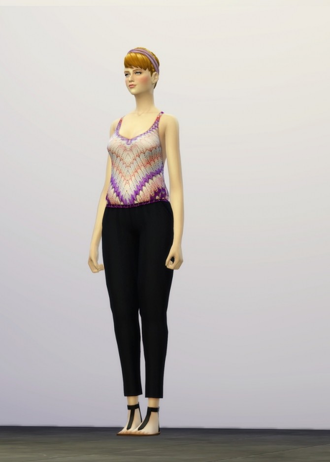 Sims 4 Sleeveless jumpsuit V2 at Rusty Nail