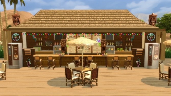 Sims 4 Tiki Spa Center by Mykuska at Mod The Sims