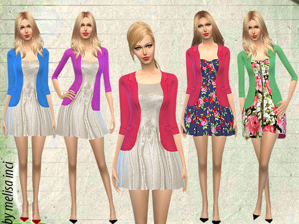 Sims 4 Jacket With Dress by melisa inci at TSR