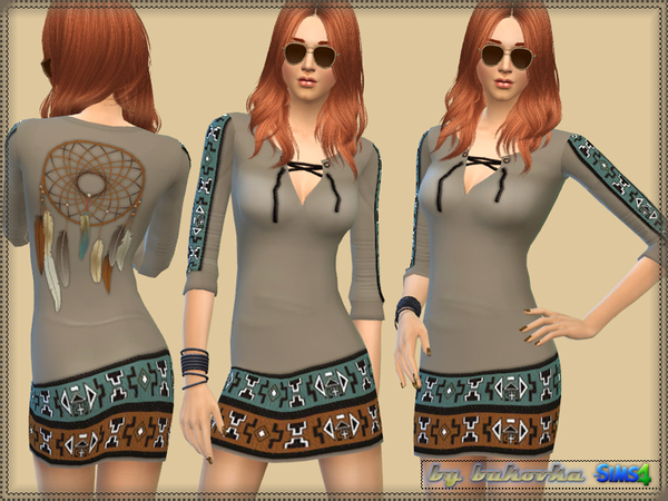 Sims 4 Dress Dreamcatcher by bukovka at TSR