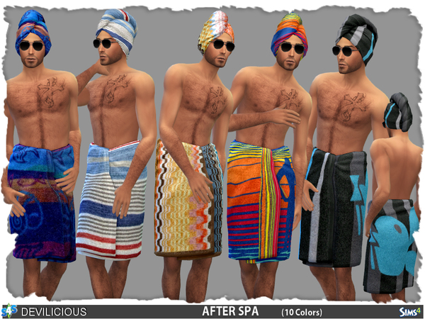 Sims 4 After Spa Towelset for Males by Devilicious at TSR