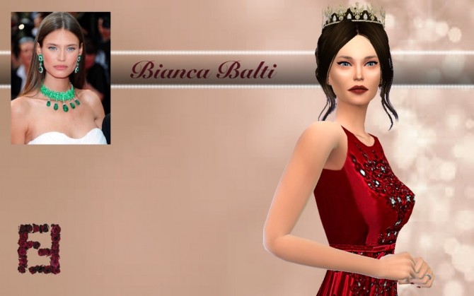 Sims 4 Bianca Balti at TS4 Celebrities Corner