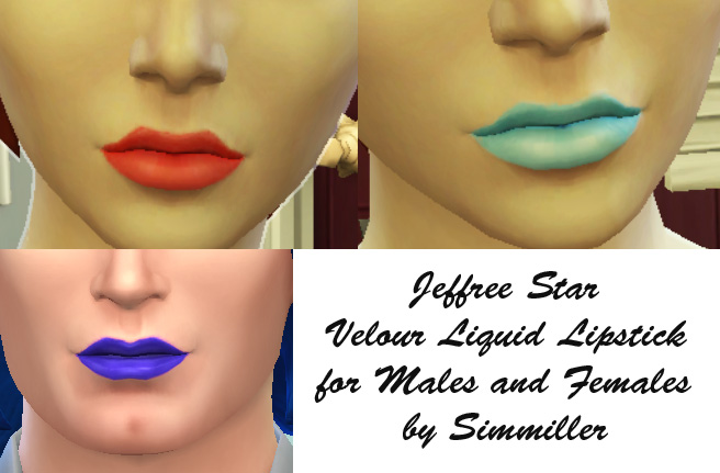 Sims 4 Jeffree Star 13 Velour Liquid Lipsticks by Simmiller at Mod The Sims