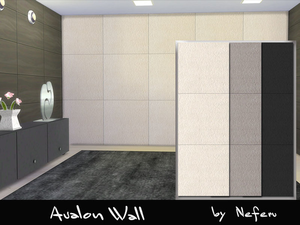 Sims 4 Avalon Wall by Neferu at TSR