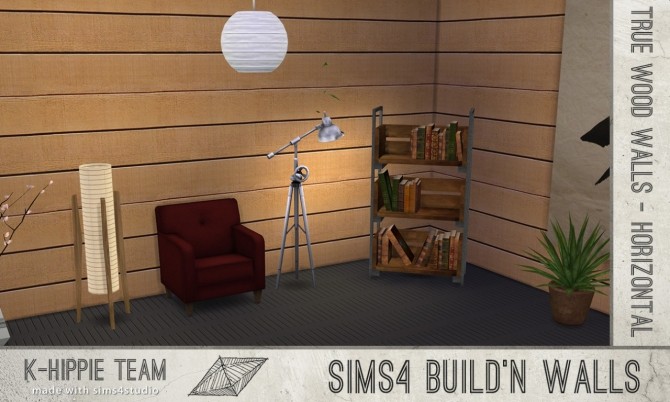 Sims 4 7 Wood Walls volume 1 at K hippie