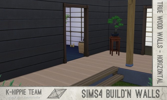 Sims 4 7 Wood Walls volume 1 at K hippie