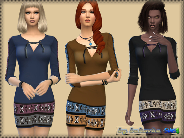 Sims 4 Dress Dreamcatcher by bukovka at TSR